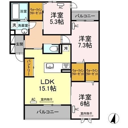 D-room Aliceの物件間取画像